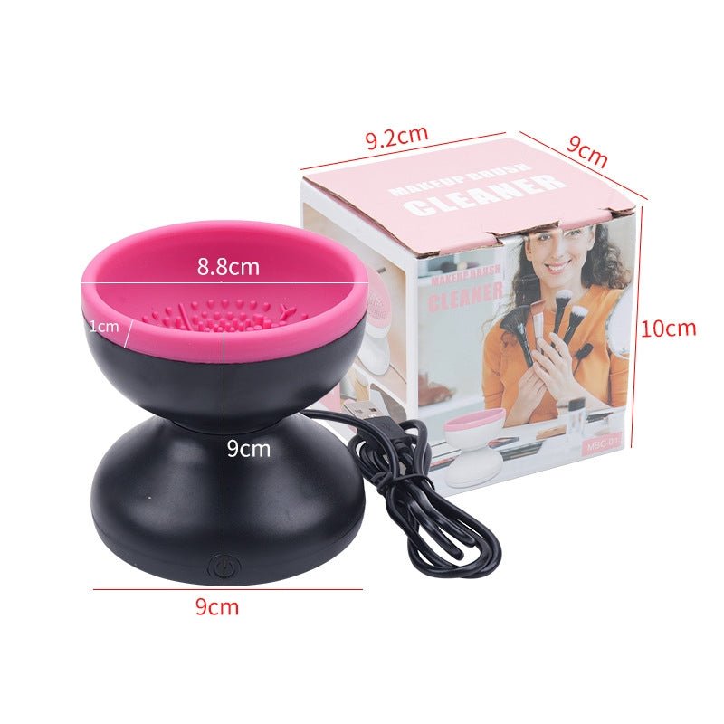 Electric Makeup Brush Cleaner Machine - Portable Automatic USB Cosmetic Brush Cleaner for All Size Brushes