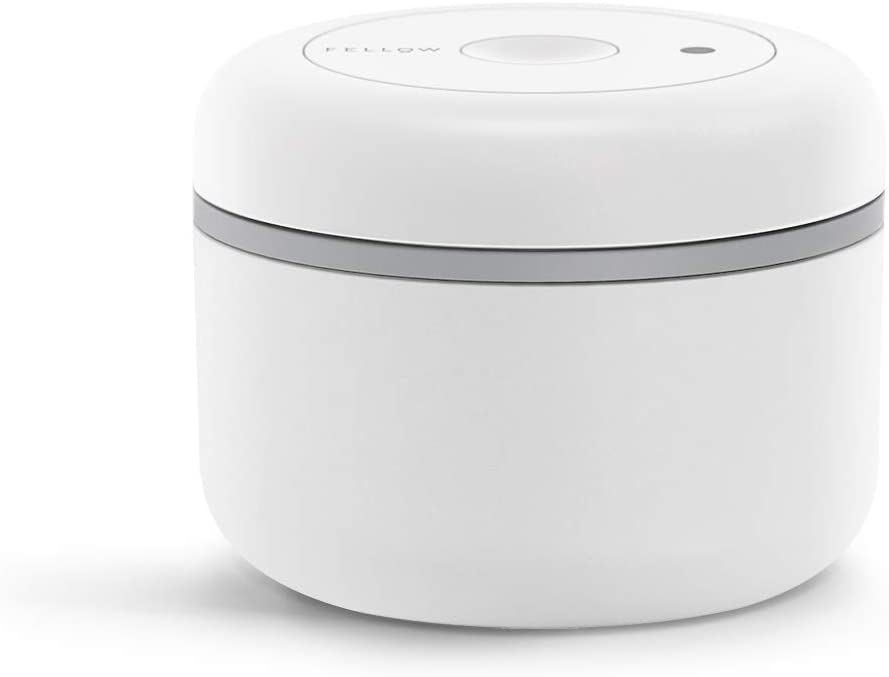Fellow Atmos Vacuum Canister for Coffee & Food Storage - Airtight Sealed Container, Clear Glass, 1.2 Liter