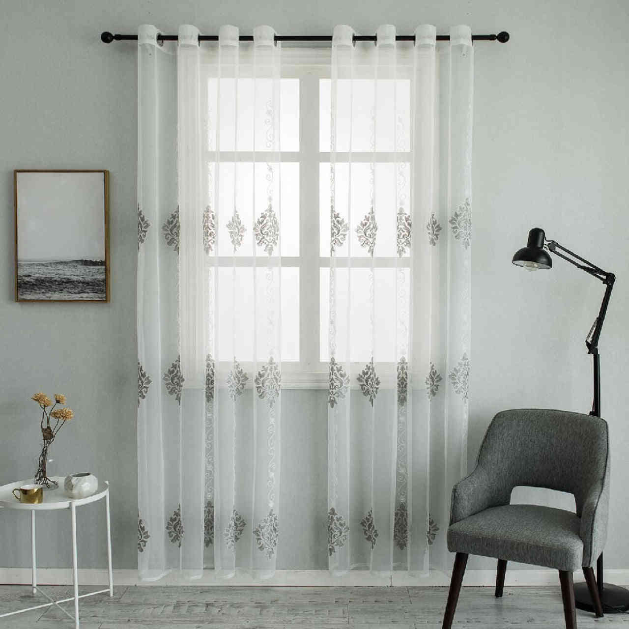 White Sheer Curtain Panels - Dolce Mela - Nexus 60x100H