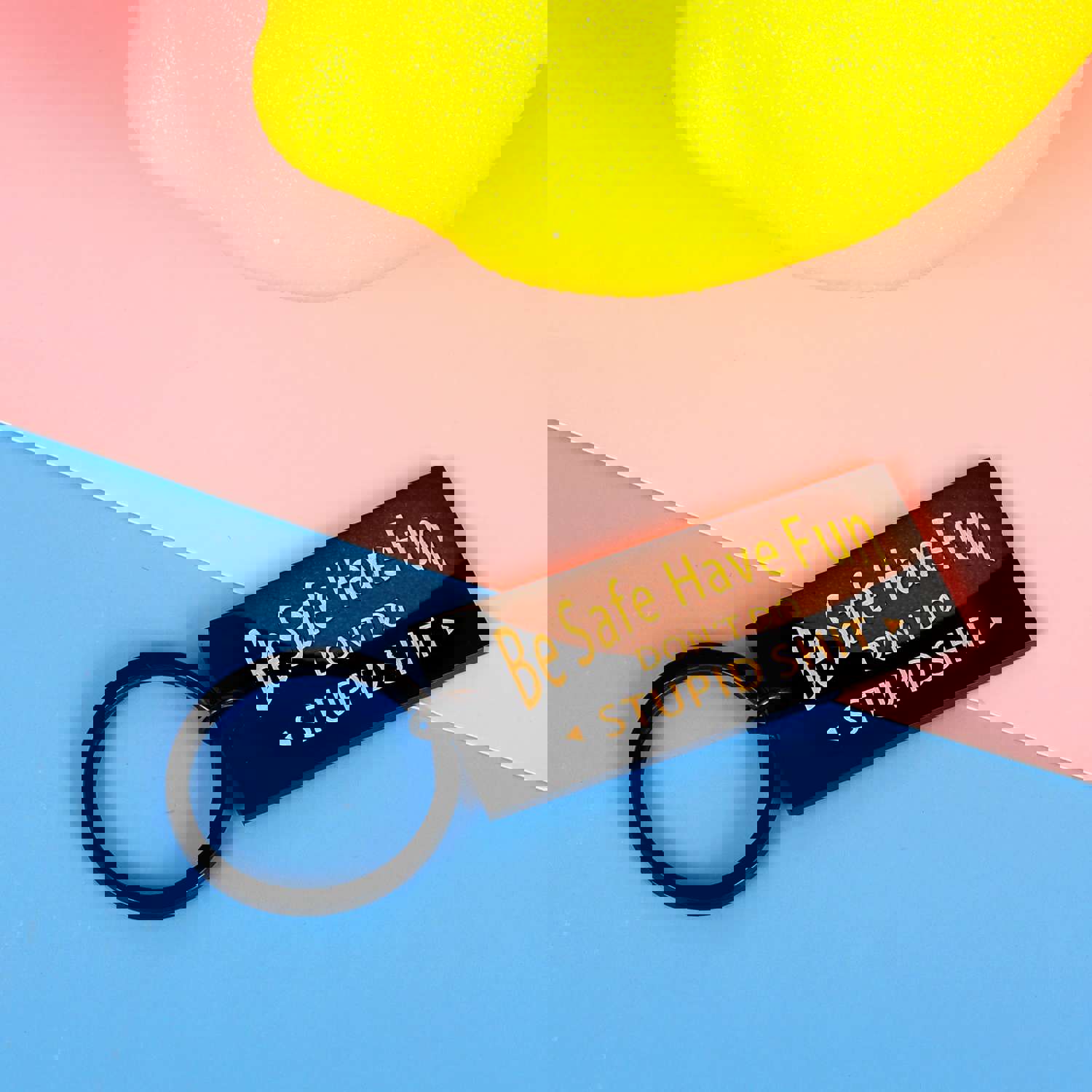 Funny Stocking Stuffer Keychain Gift for Teens and Adults - Dont Do Stupid St Keychain