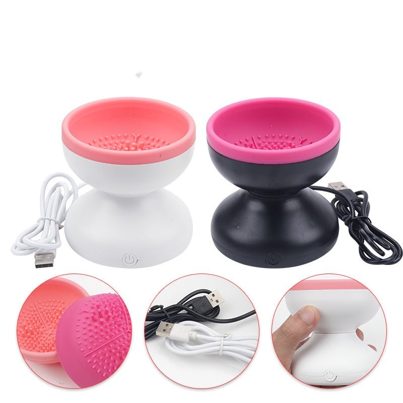 Electric Makeup Brush Cleaner Machine - Portable Automatic USB Cosmetic Brush Cleaner for All Size Brushes