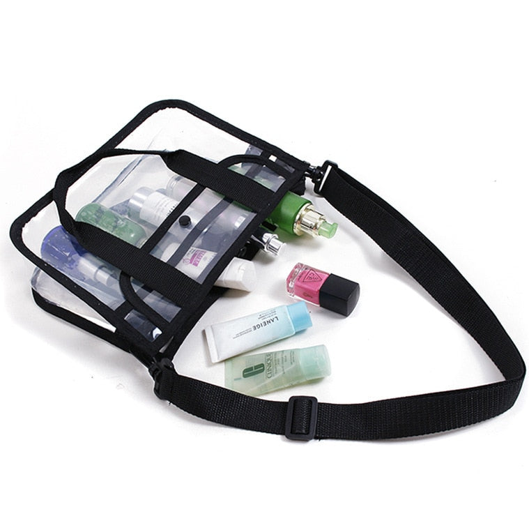 Lkblock Transparent Waterproof Large-Capacity Cosmetic Bag for Men and Women