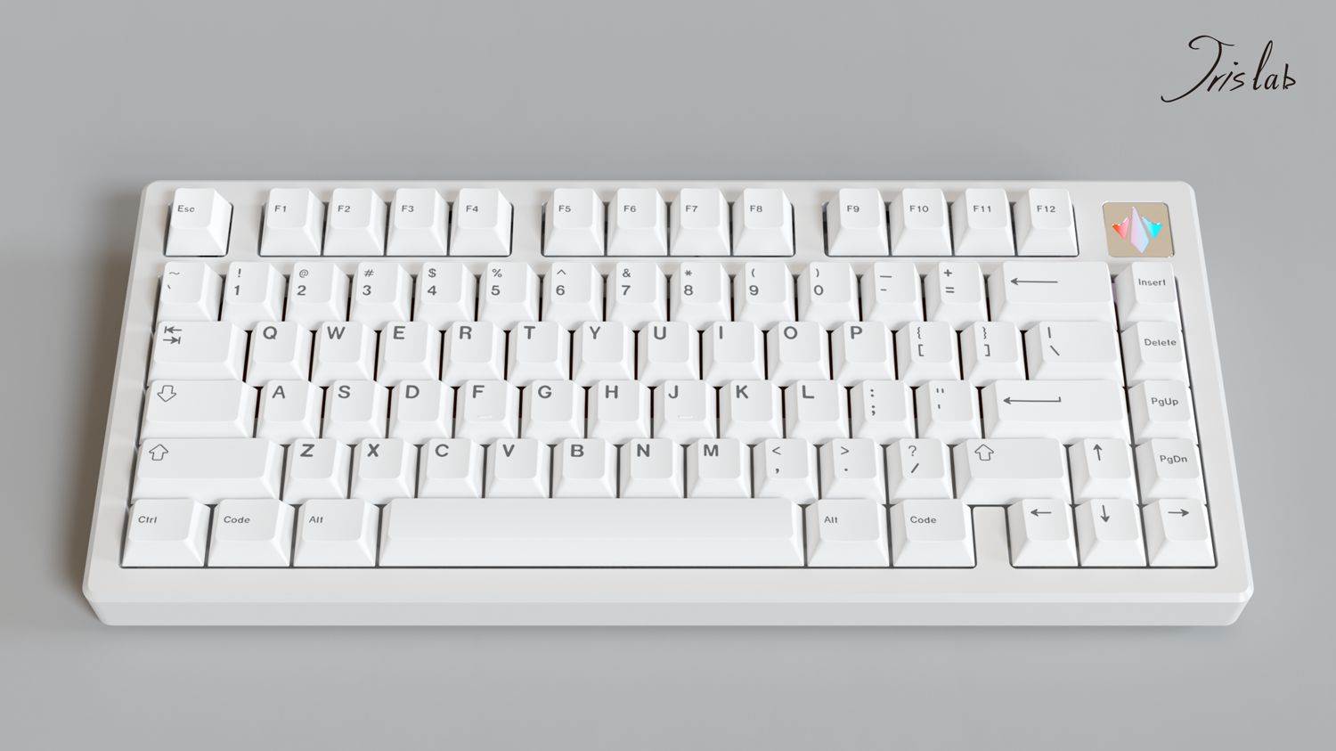 Jris75 PCB Gasket Mount Keyboard Kit - E-White with PVD Weight