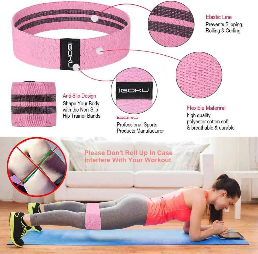iGOKU Resistance Exercise Bands for Legs and Butt, 3 Pack (2019 Upgrade)