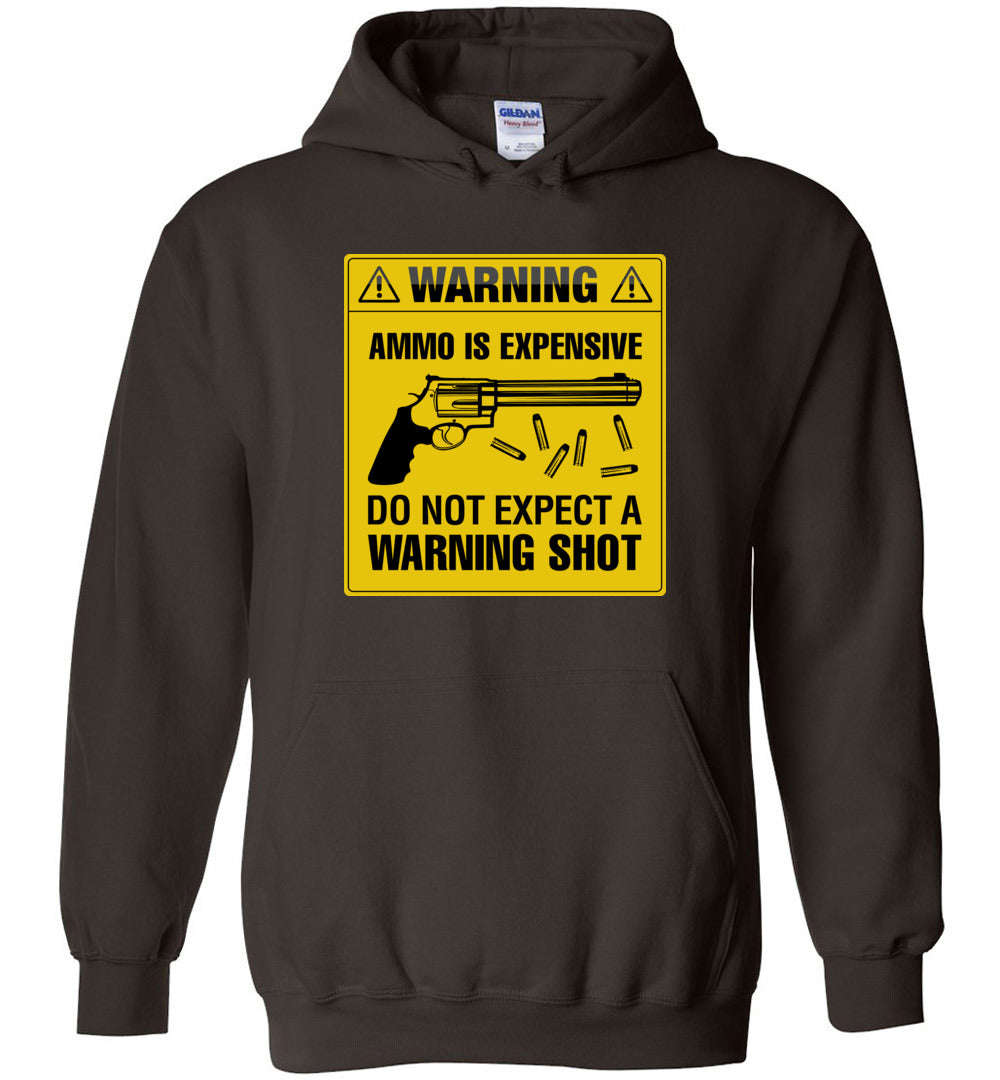Do Not Expect a Warning Shot Mens Hoodie - Unique Gun Enthusiast Gift