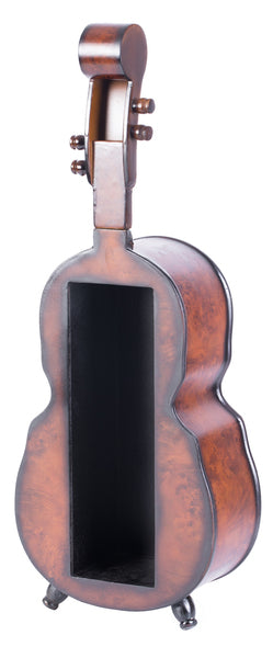 Wooden Violin Shaped Vintage Decorative Single Bottle Wine Holder