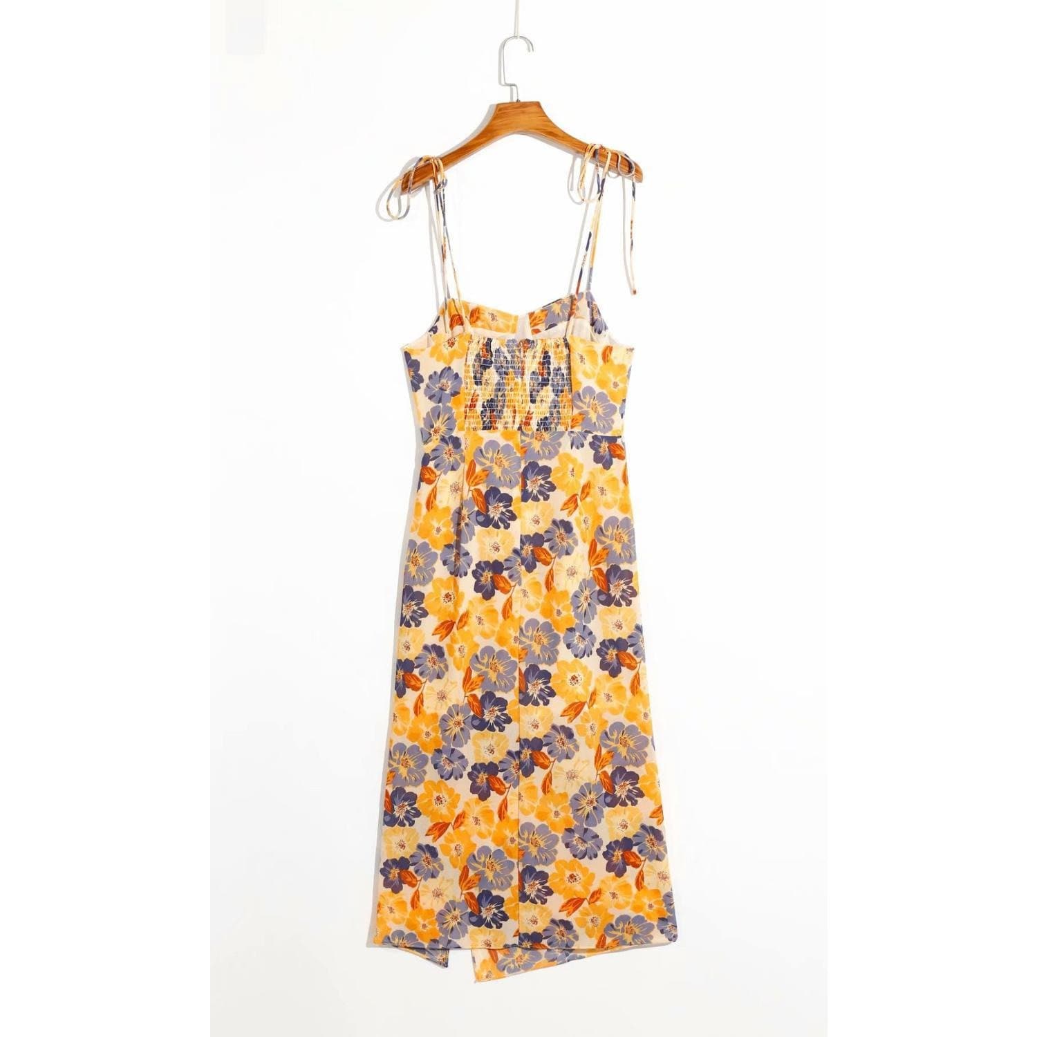 FASHION SLASH MIDI DRESS - Vintage Style Polyester Dress