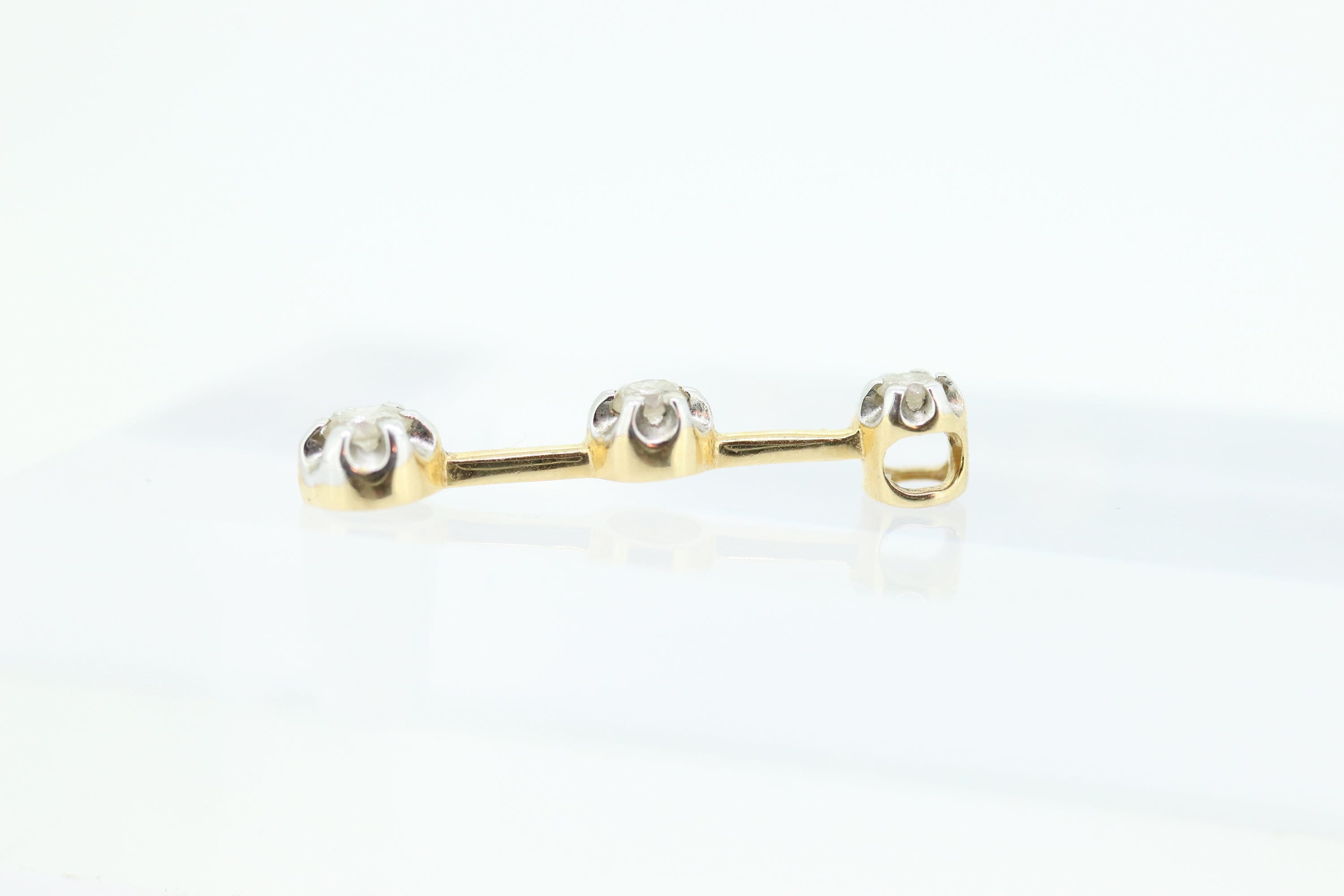 14k Diamond Pendant Charm - Journey Past Present Future