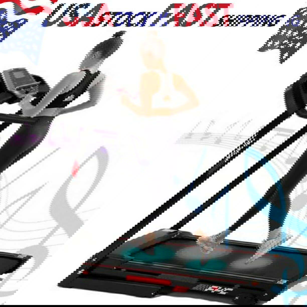 Foldable Electric Treadmill with Incline for Home Fitness - Shock-Absorbent Running Deck & LCD Display