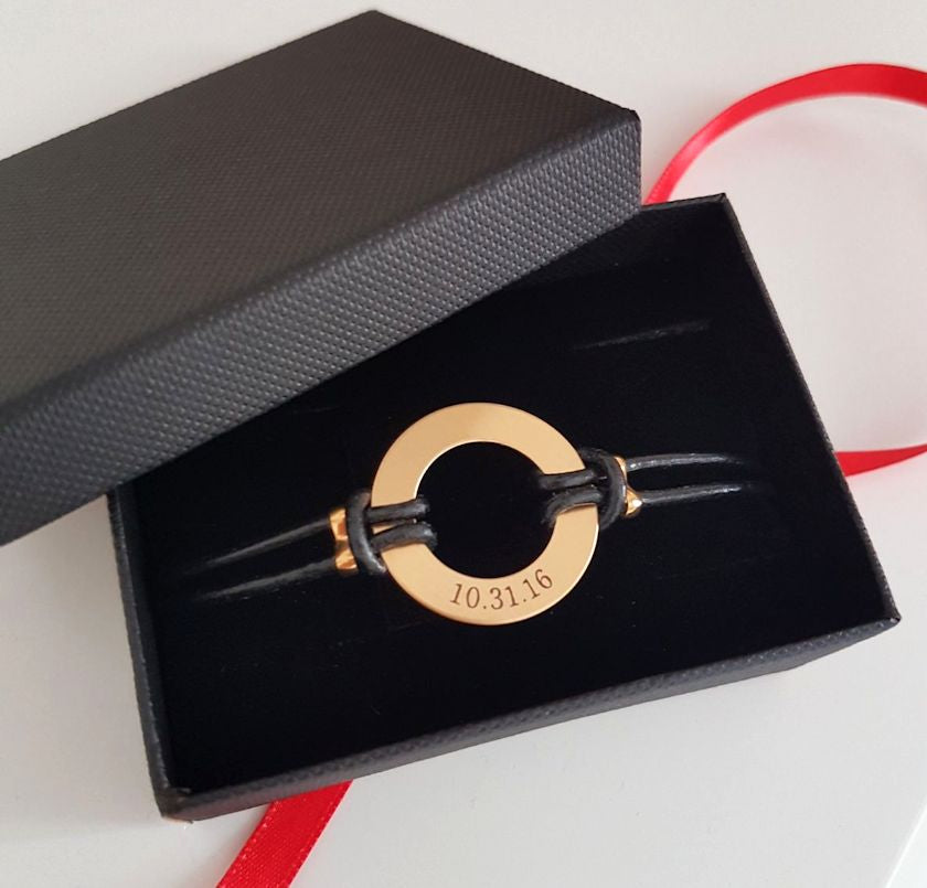 Personalized Latitude Longitude Bracelet - Custom Cuff Gift for Husband