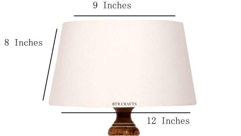 BTR CRAFTS White Tapper Lamp Shade 12 Inches - Durable & Stylish Home Decor
