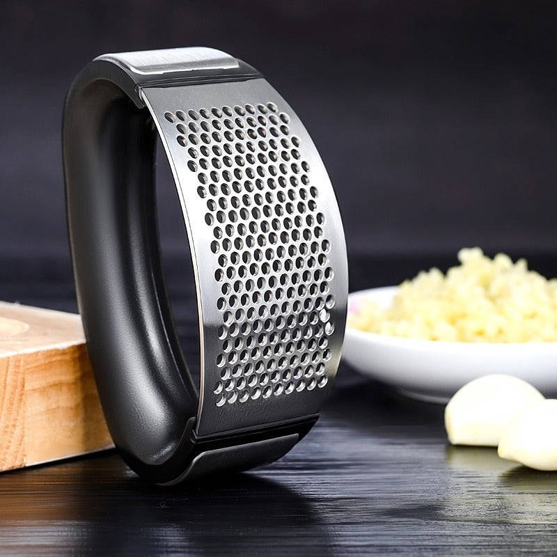 Stainless Steel Garlic Press - Easy to Use & Clean Kitchen Gadget