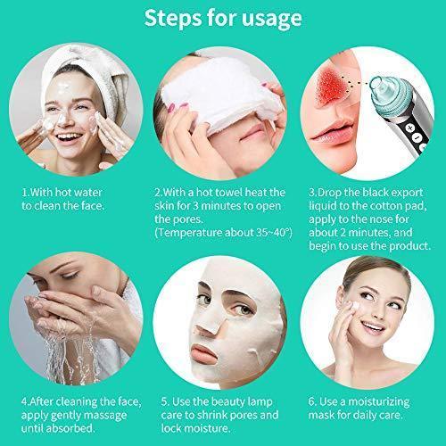 Electric Blackhead Remover Pore Vacuum - USB Rechargeable Comedo Extractor for Deep Skin Cleaning