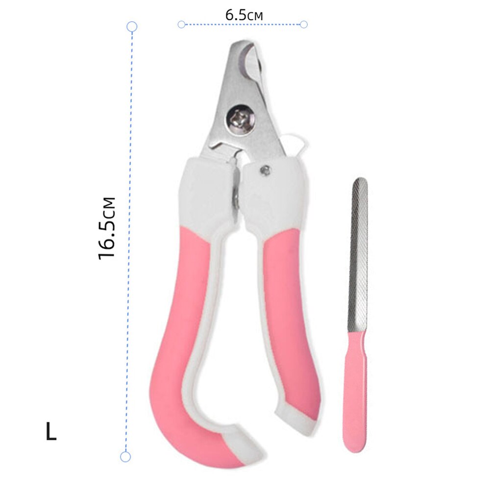 Pet Grooming Nail Clipper - Stainless Steel with Rubber Handle