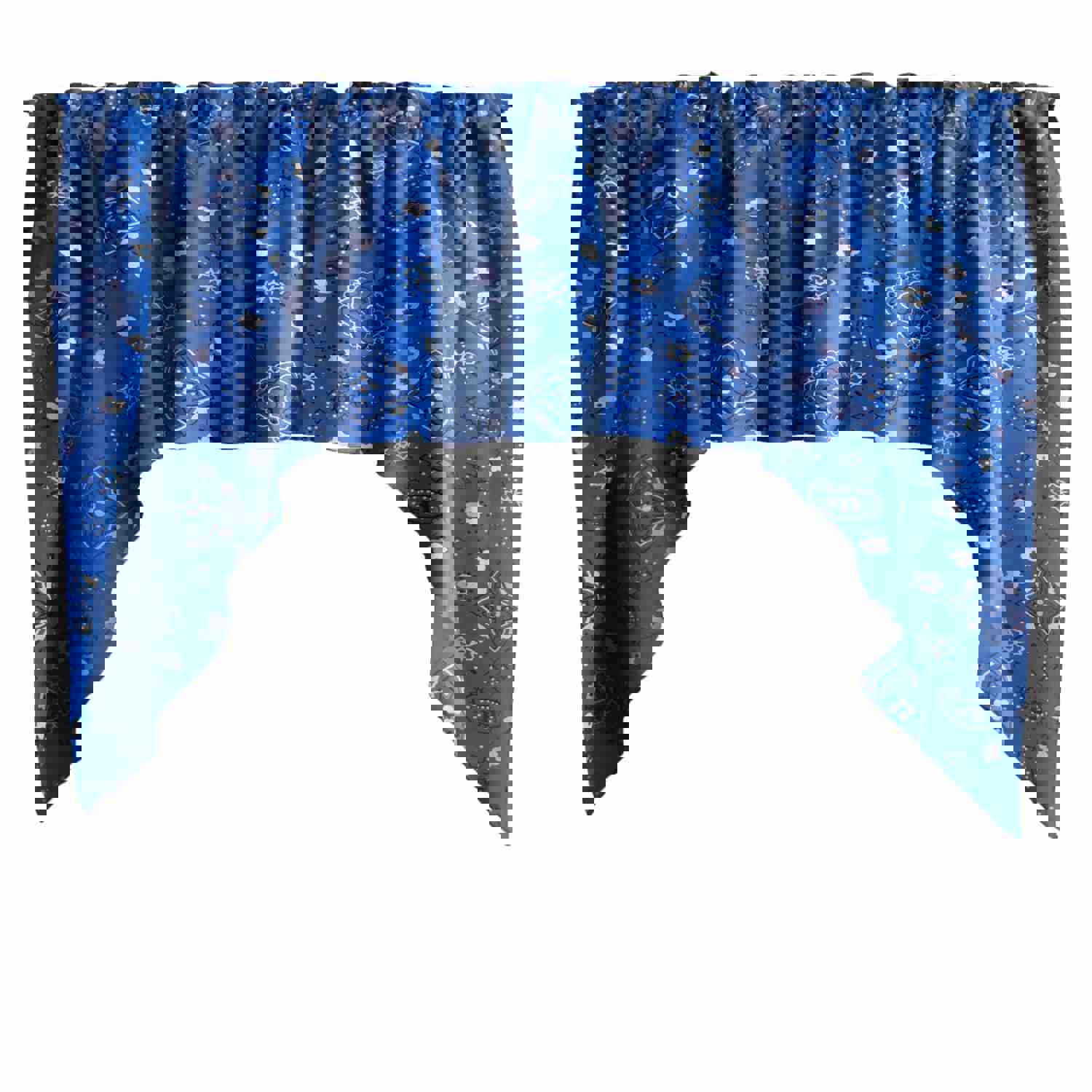 Swag Valance Cotton Floral Bandanna Paisley Print 58 Wide / 36 Tall