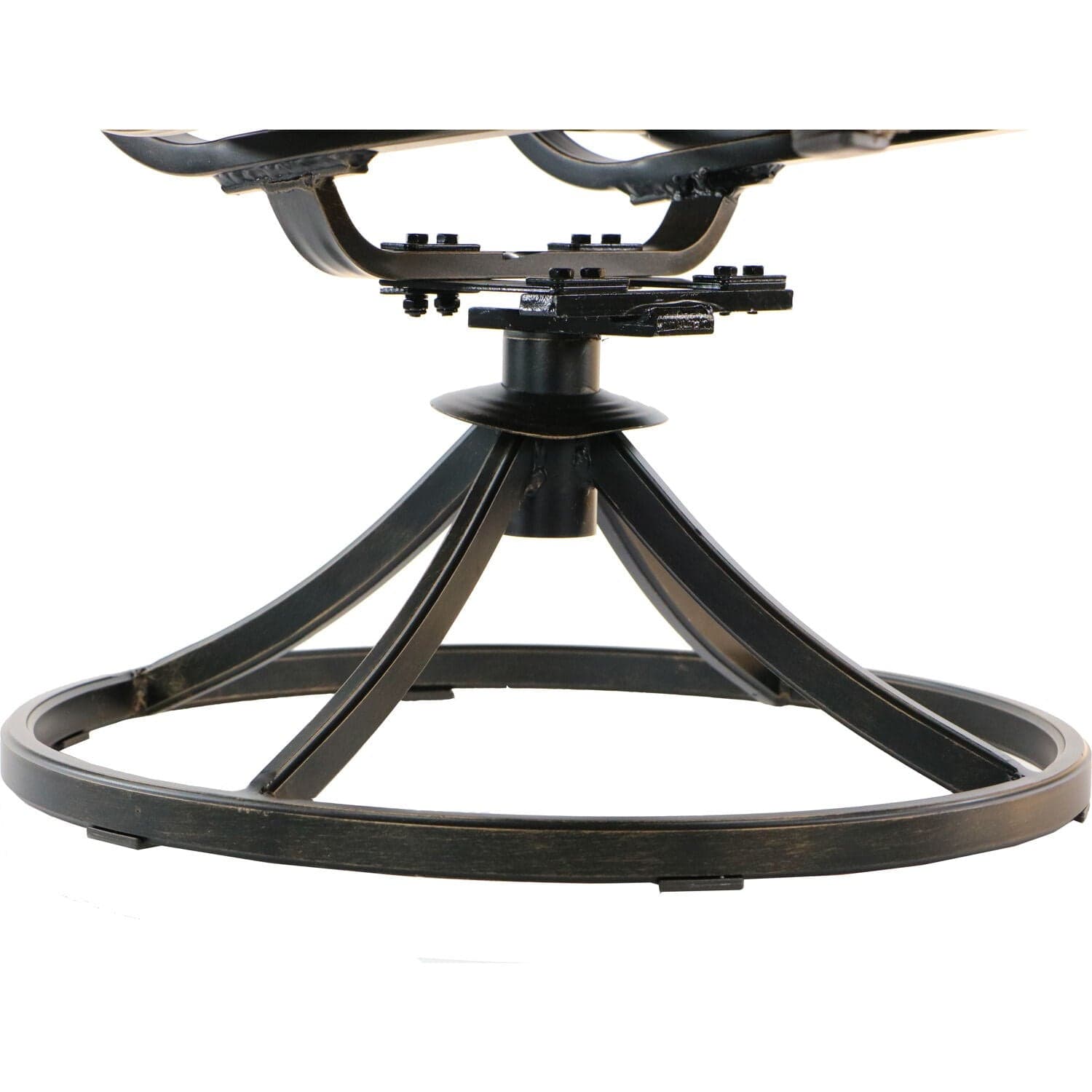 Hanover Fontana 5-Piece Outdoor Dining Set with Four Swivel Rockers and a 51 In. Tile-top Dining Table