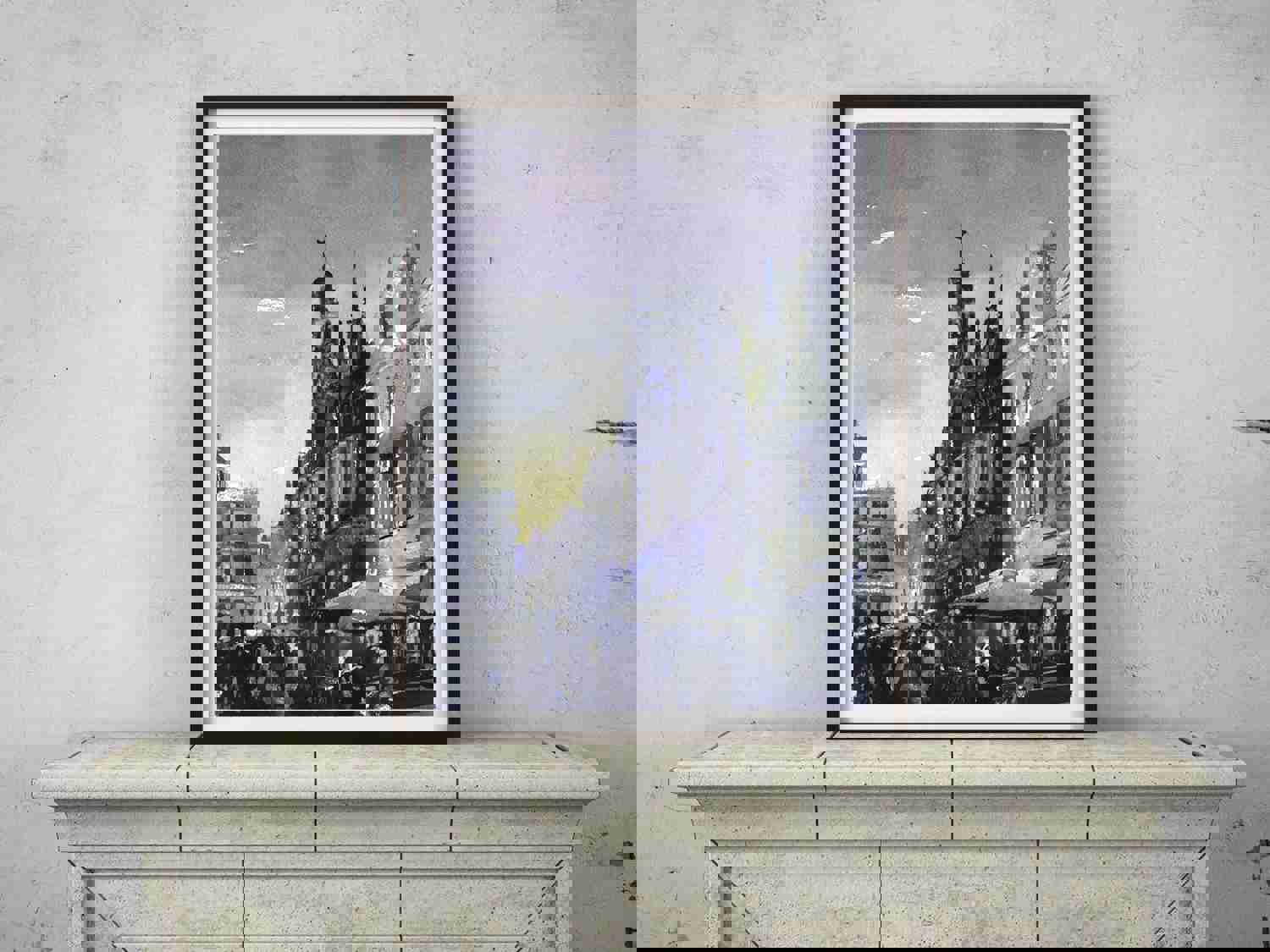 La Maison du Roi (Grand Museum) Brussels Night Illumination Watercolor Print