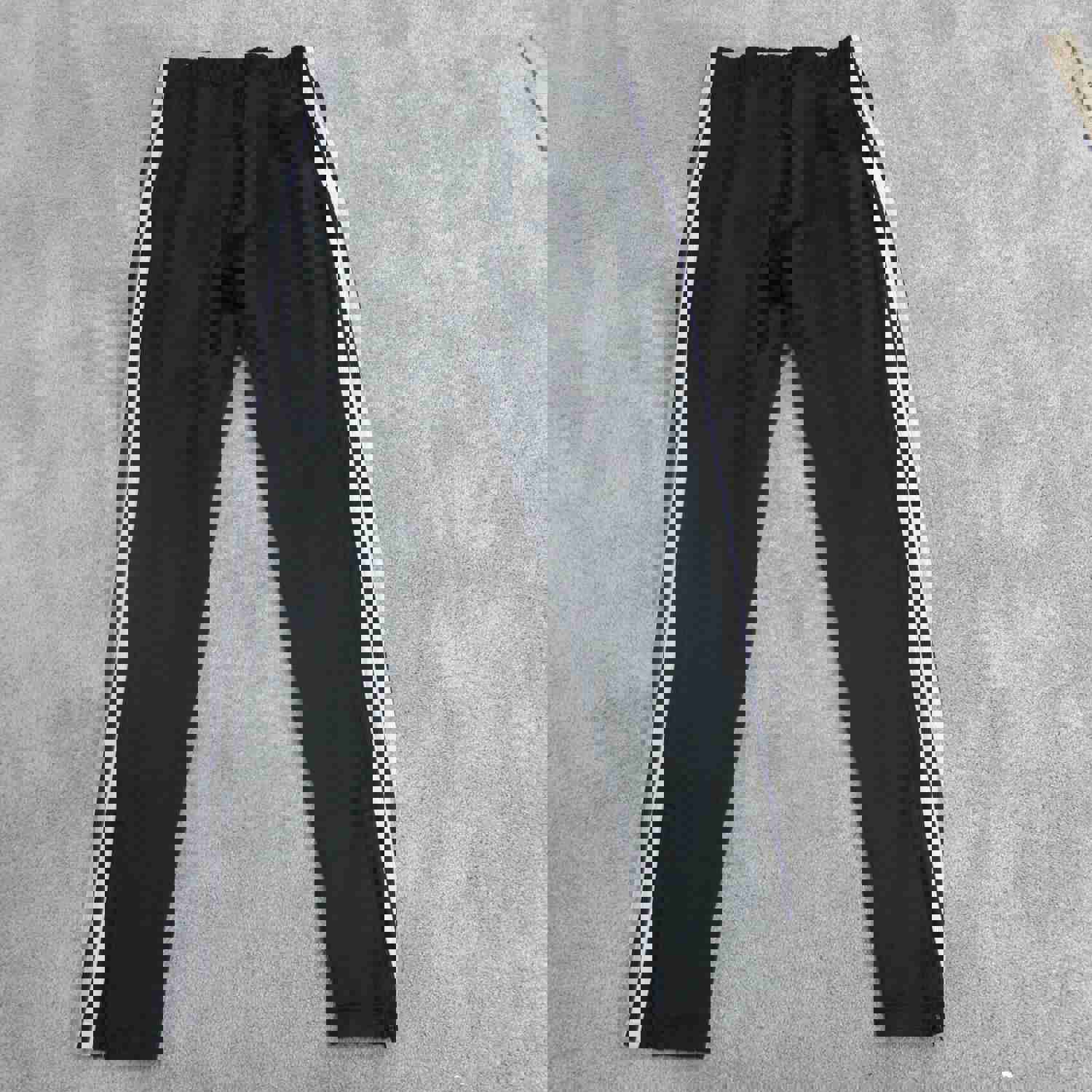 Adidas Mens Track Pants Sports Activewear 3 Stripes Logo Black Size Small