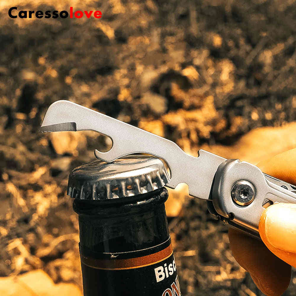 Caressolove 9-in-1 Multitool Pocket Knife With Clip - EDC Multi Tool for Outdoor Adventures