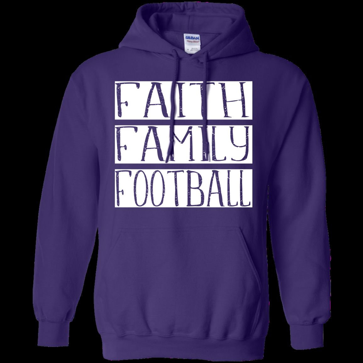 Faith, Family, Football Hoodie - Plush Pullover for Casual Comfort