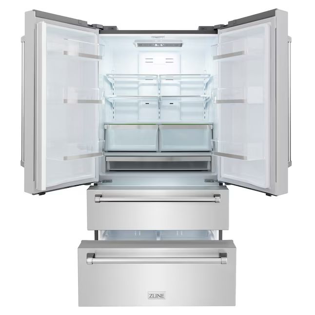 ZLINE 36 Autograph Edition 22.5 cu. ft French Door Refrigerator with Ice Maker