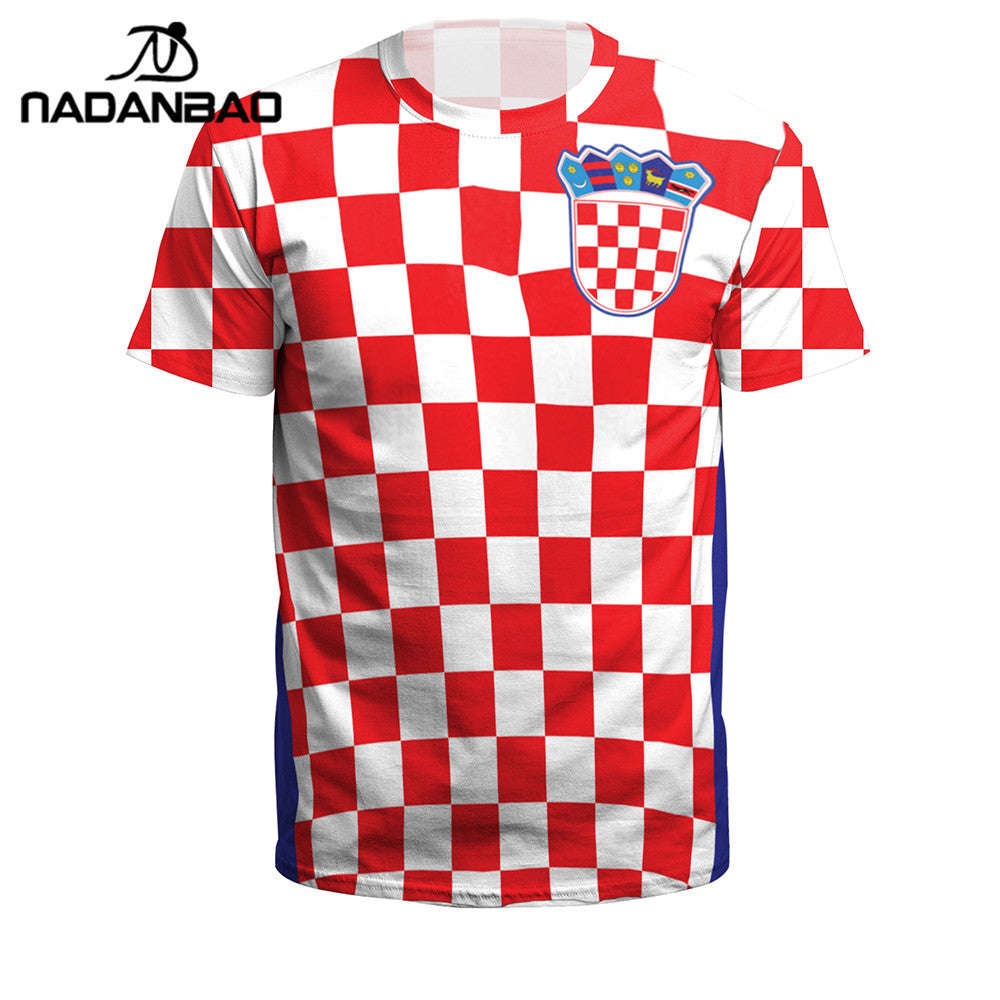 Summer Men/Women Croatia Football Jerseys 3D Printing Sport Tee Soccer Fitness Shirt
