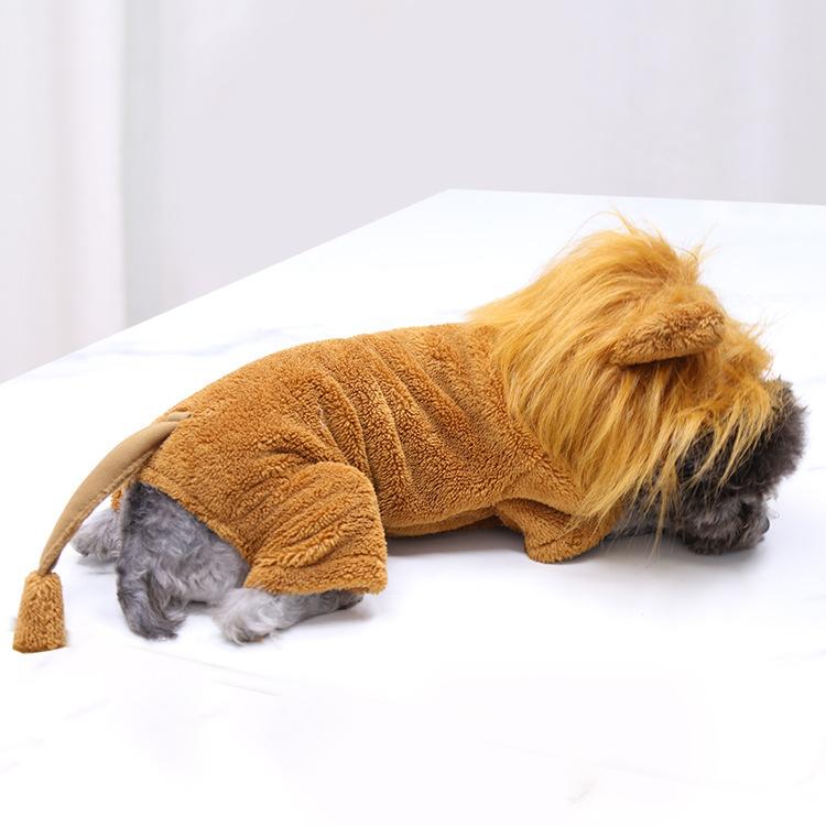Cute Animal Shape Pet Clothes Cosplay Soft Texture Dogs Hooded Coat Costume Halloween Pets Supplies