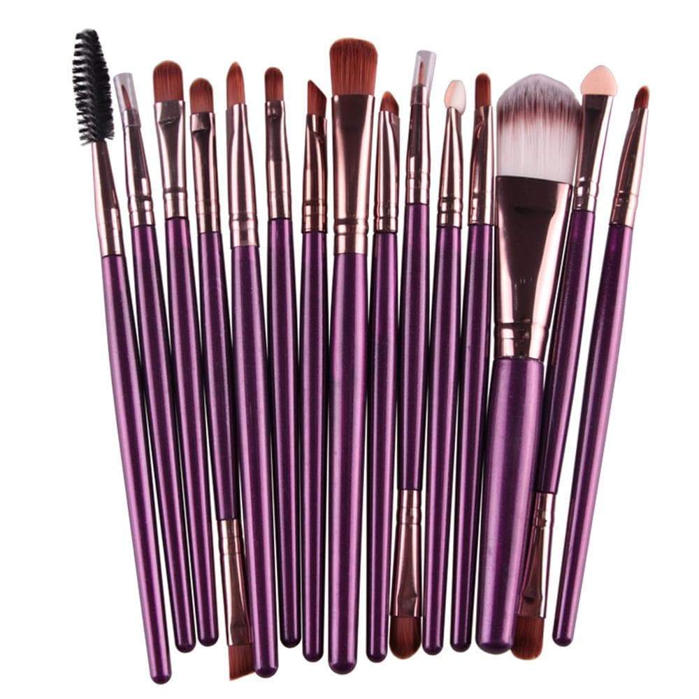 MAANGE Pro 15Pcs Makeup Brushes Set - Eye Shadow, Foundation, Powder, Eyeliner, Eyelash & Lip Makeup Brush Kit