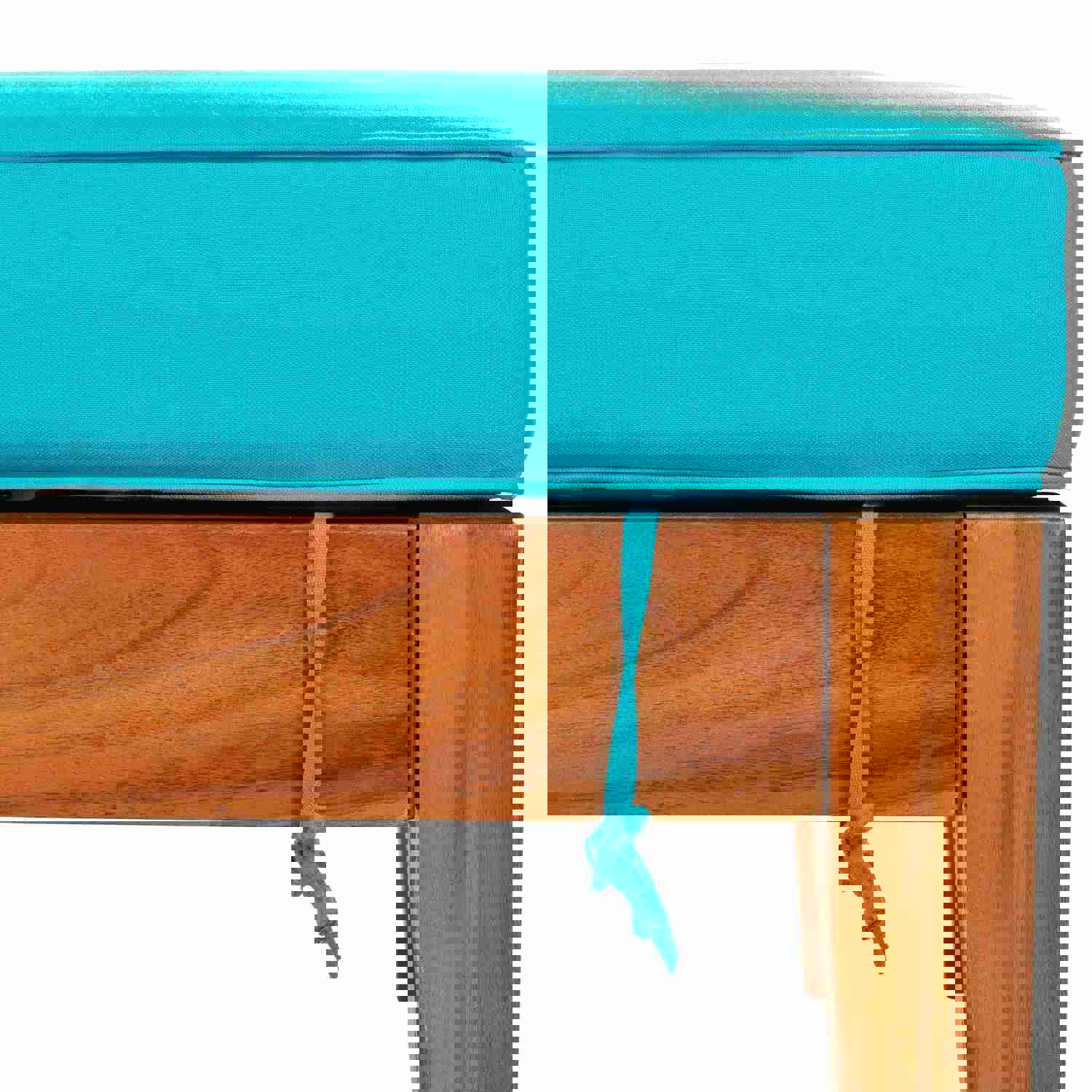 TOPMAX Outdoor Solid Wood 78.8 Chaise Lounge Patio Reclining Daybed with Cushion, Wheels and Sliding Cup Table - Set of 2