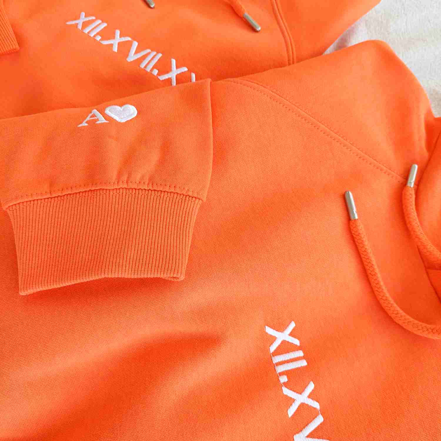 Roman Numeral Hoodie - Personalized Anniversary Gift with Embroidery