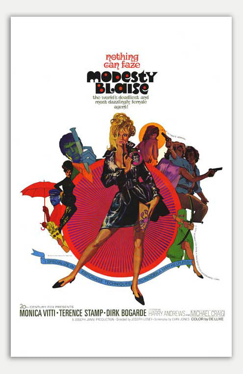 Modesty Blaise - 11 x 17 Movie Poster (1966 Reprint)