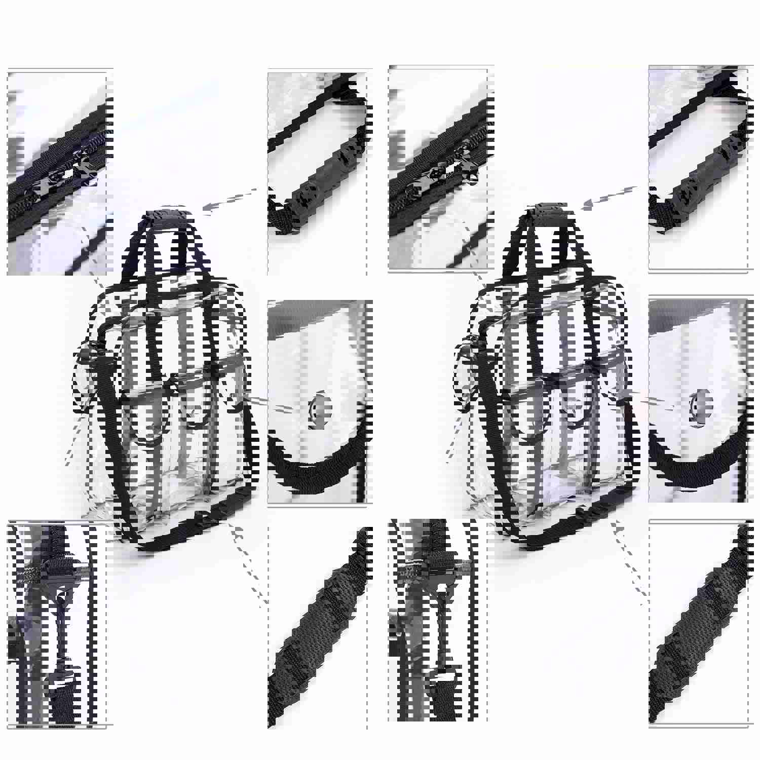 Lkblock Transparent Waterproof Large-Capacity Cosmetic Bag for Men and Women