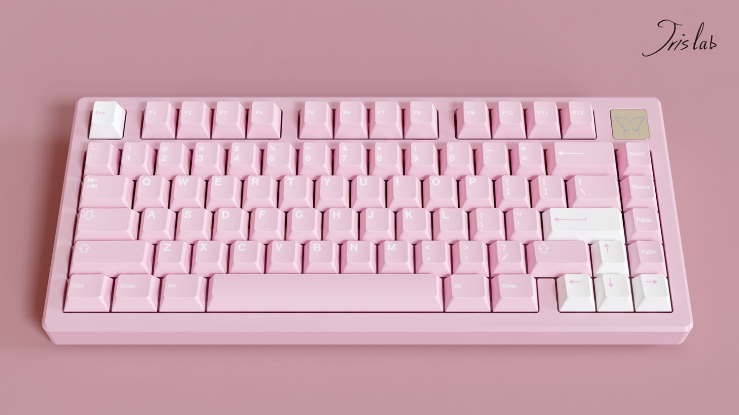 Jris75 PCB Gasket Mount Keyboard Kit - Pink (PVD Weight)