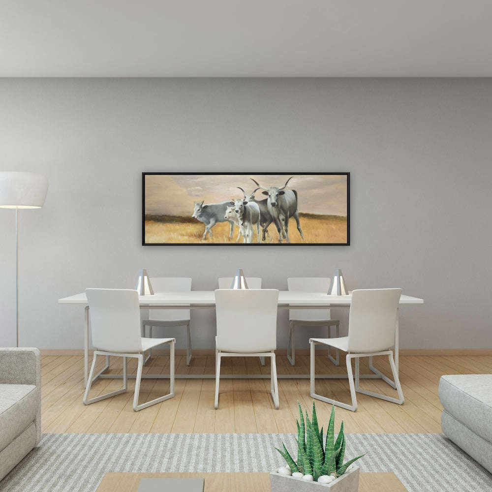 Nguni Breeding Fine Art Gallery Wrapped Canvas 16x48