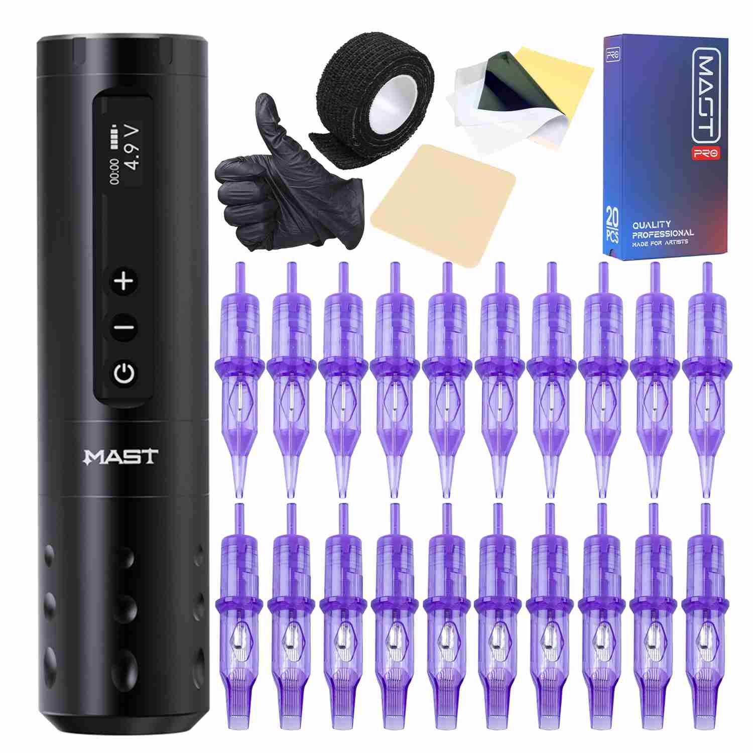 MAST A2 Wireless Tattoo Pen Machine Kit With 5000mAh Extra Large Battery Capacity