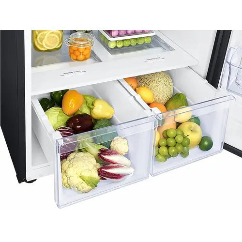 18 cu. ft. Samsung Top Freezer Refrigerator with FlexZone™ and Ice Maker in Black Stainless Steel