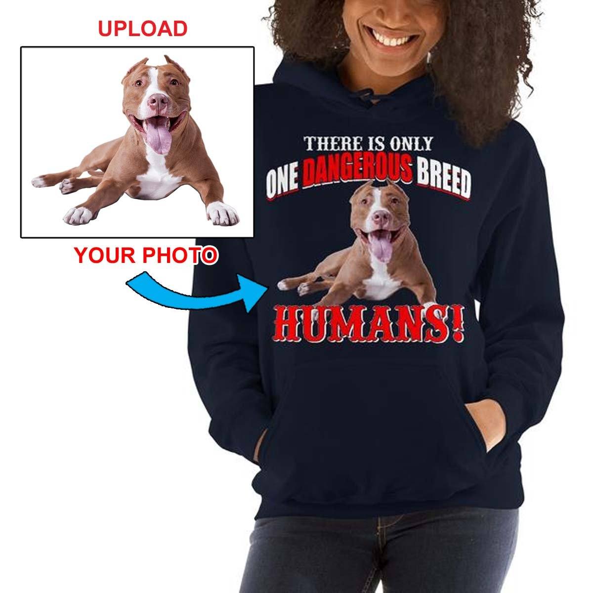 Custom Unisex Hoodie with Your Dog's Photo - Personalized Pet Apparel