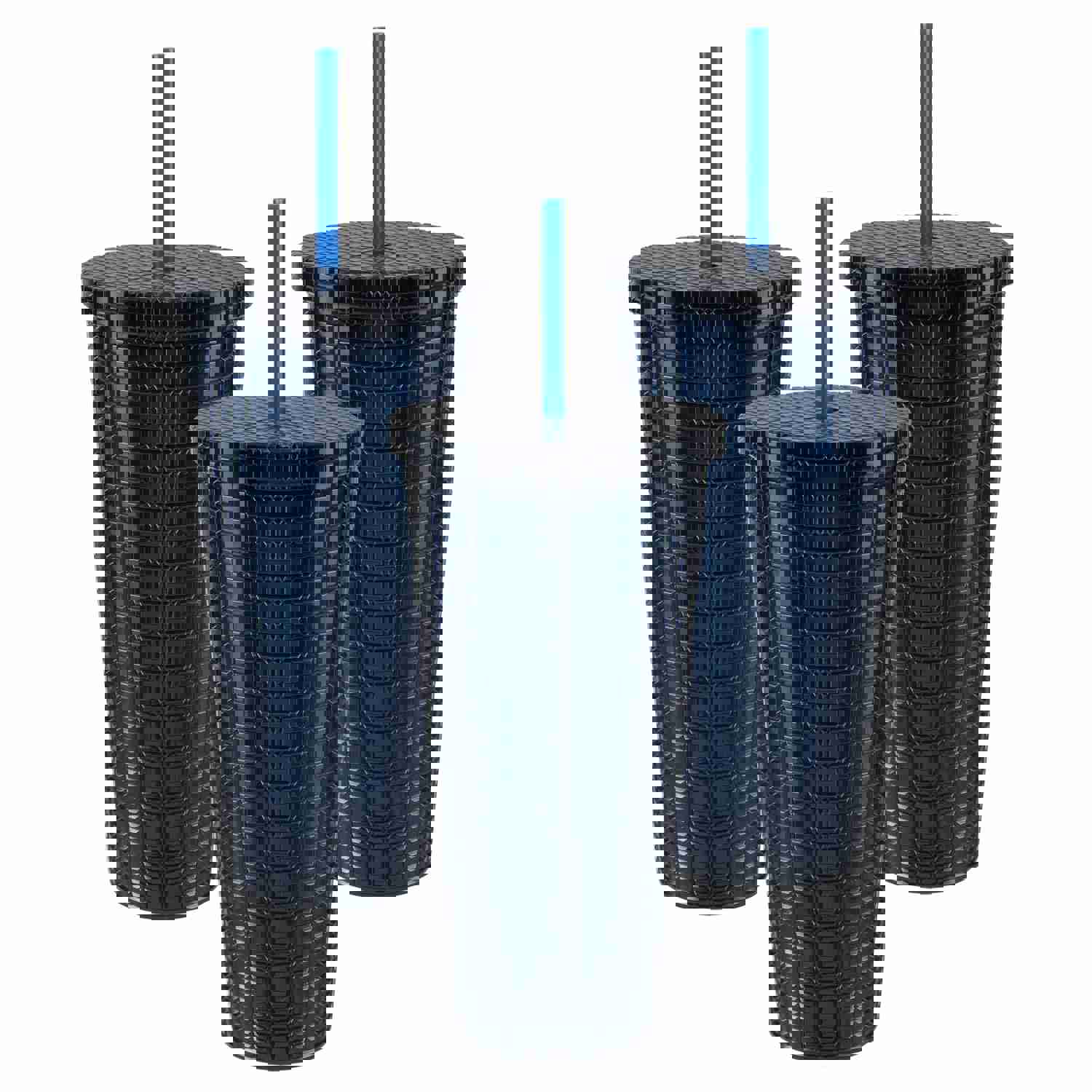 Cool Gear 3-Pack 23 oz Jem Chiller with Reusable Straw | Dishwasher Safe, Spillproof, Double-Wall Insulated Travel Tumbler