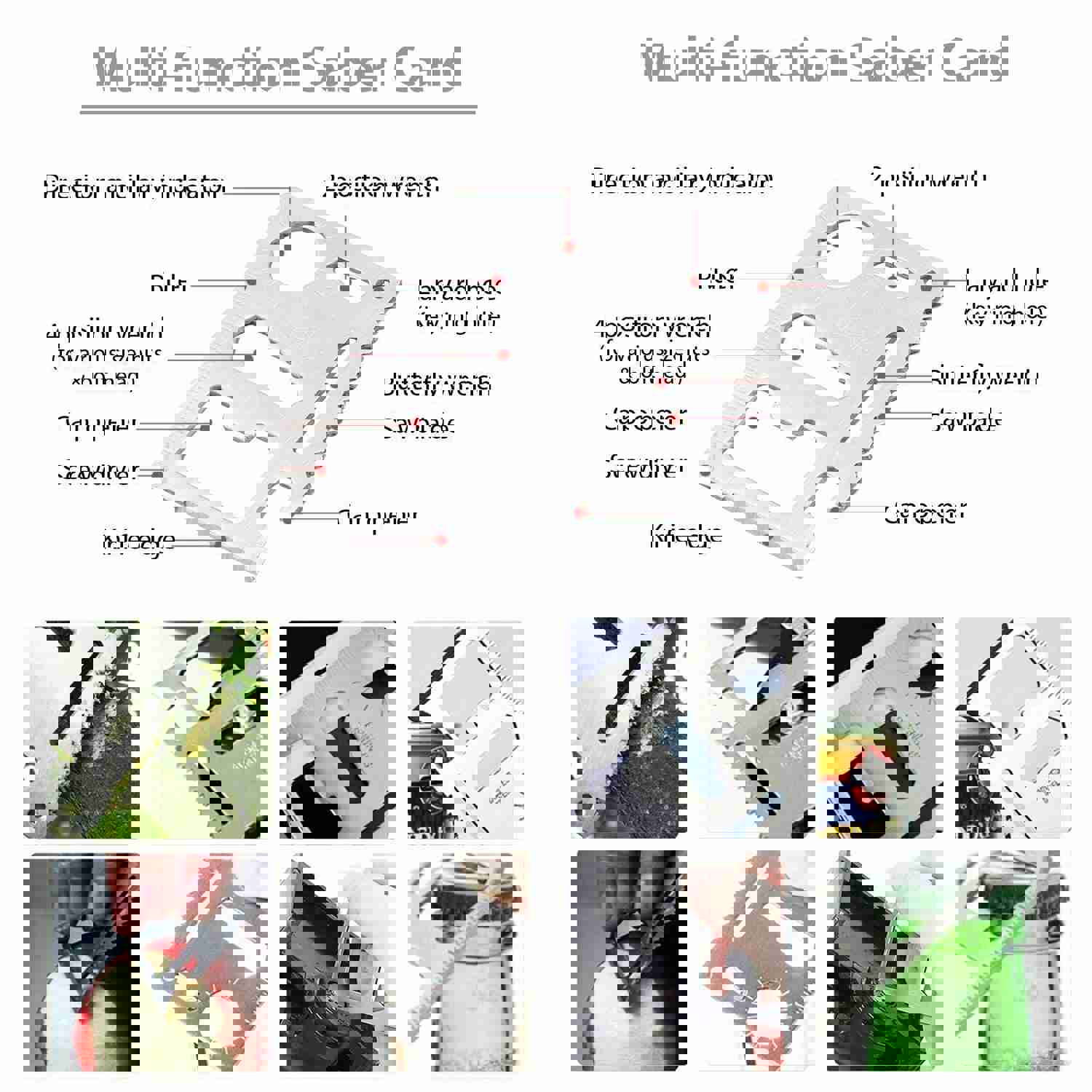 14 in 1 Outdoor Emergency Survival Gear Kit Camping Tactical Tools SOS