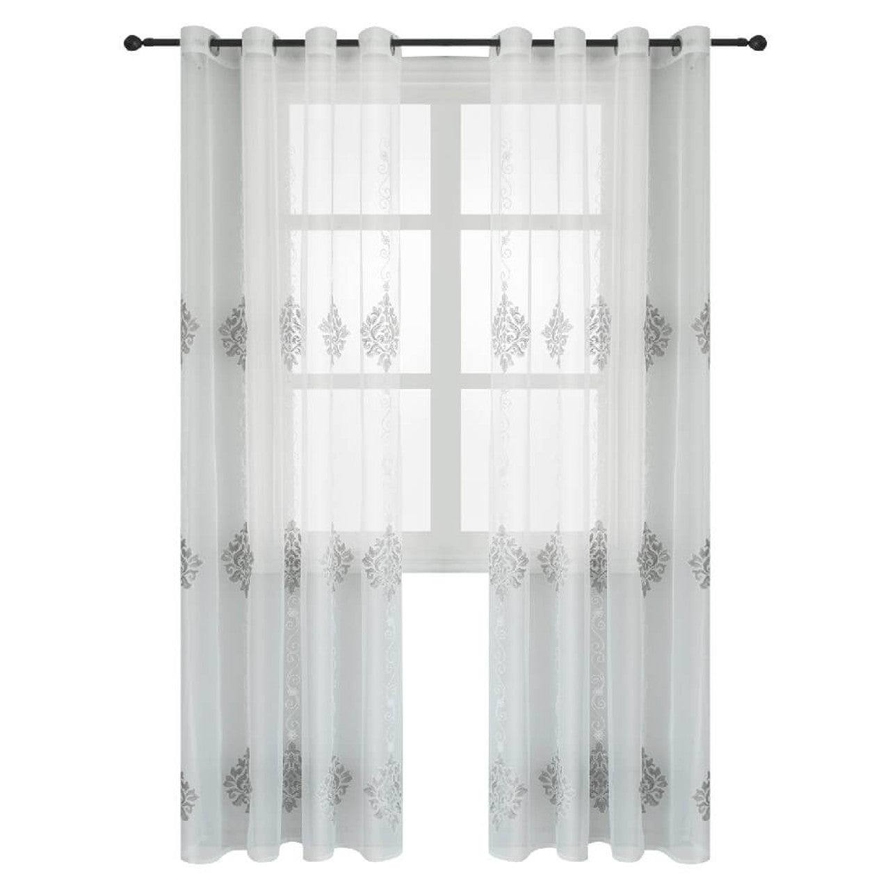 White Sheer Curtain Panels - Dolce Mela - Nexus 60x100H