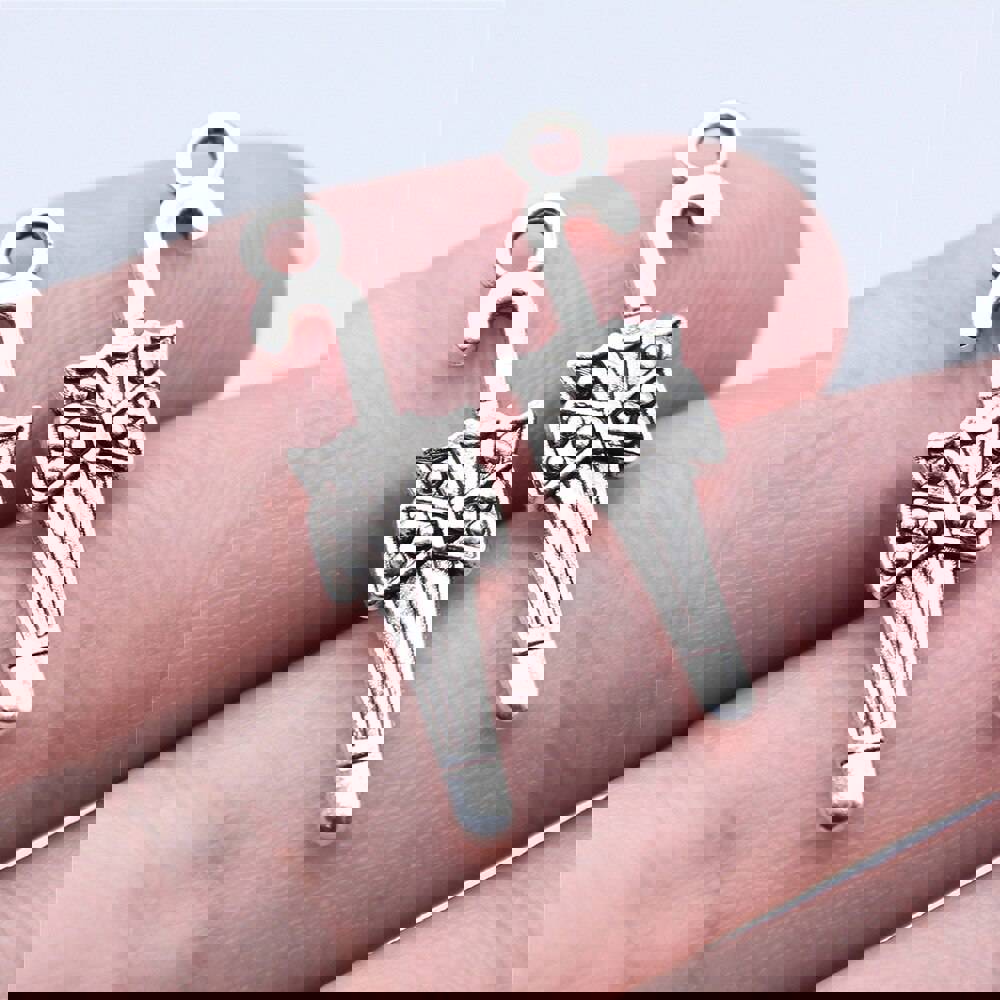 20pcs Antique Silver Umbrella Charms for DIY Jewelry Making