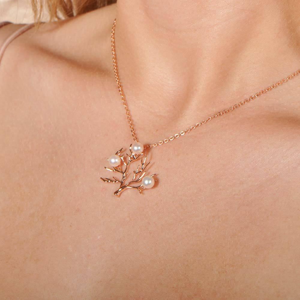 Pearl Coral Pendant - 925 Sterling Silver with Healing Gemstone