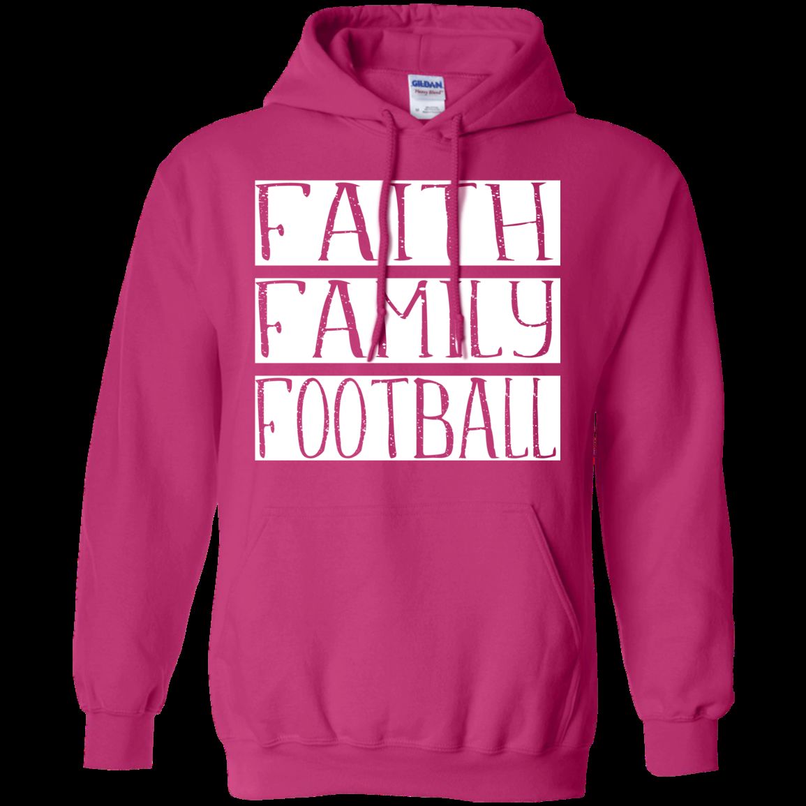 Faith, Family, Football Hoodie - Plush Pullover for Casual Comfort