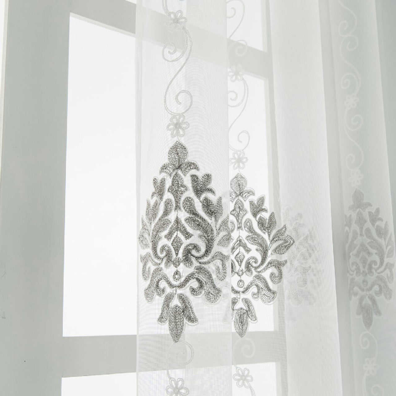White Sheer Curtain Panels - Dolce Mela - Nexus 60x100H