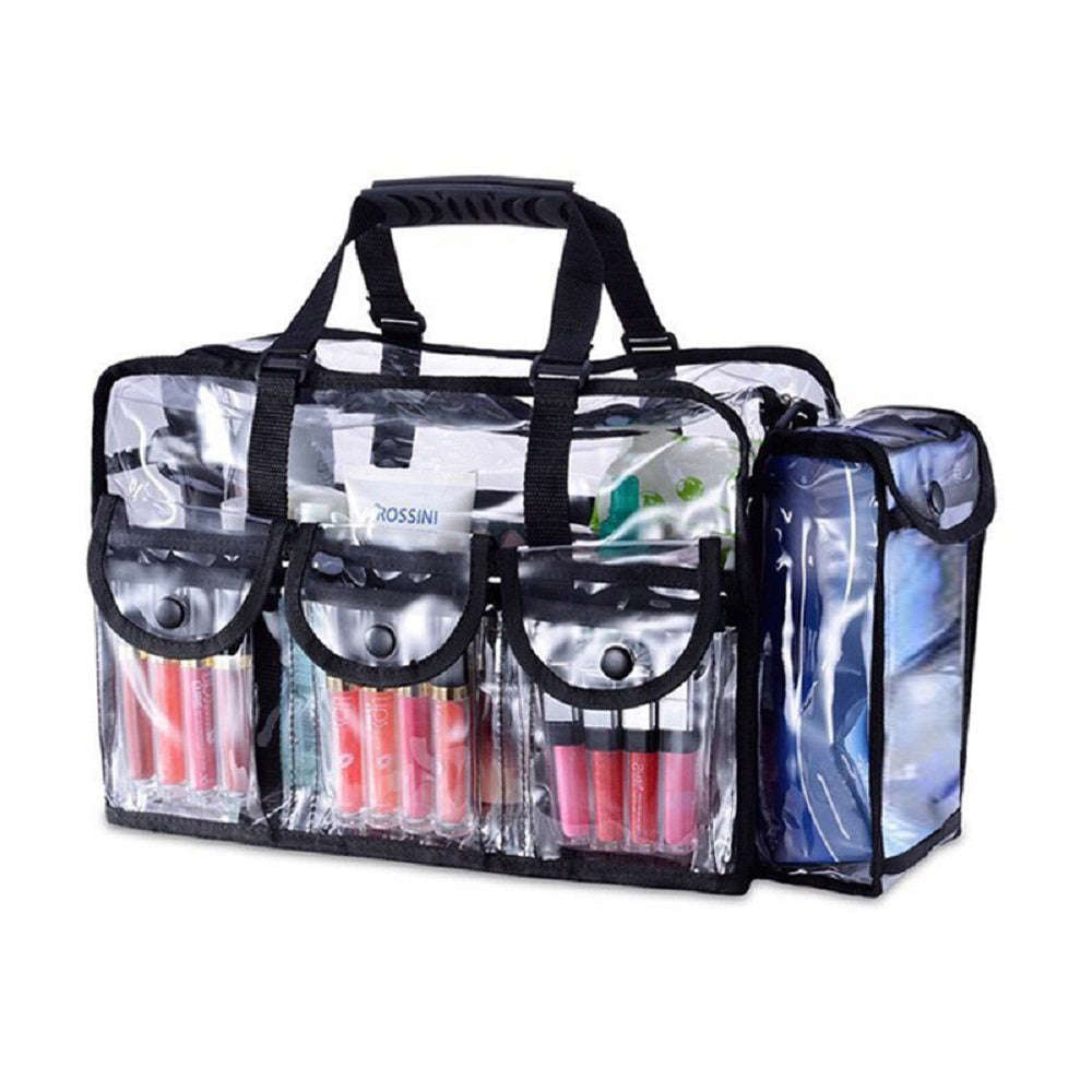 Lkblock Transparent Waterproof Large-Capacity Cosmetic Bag for Men and Women