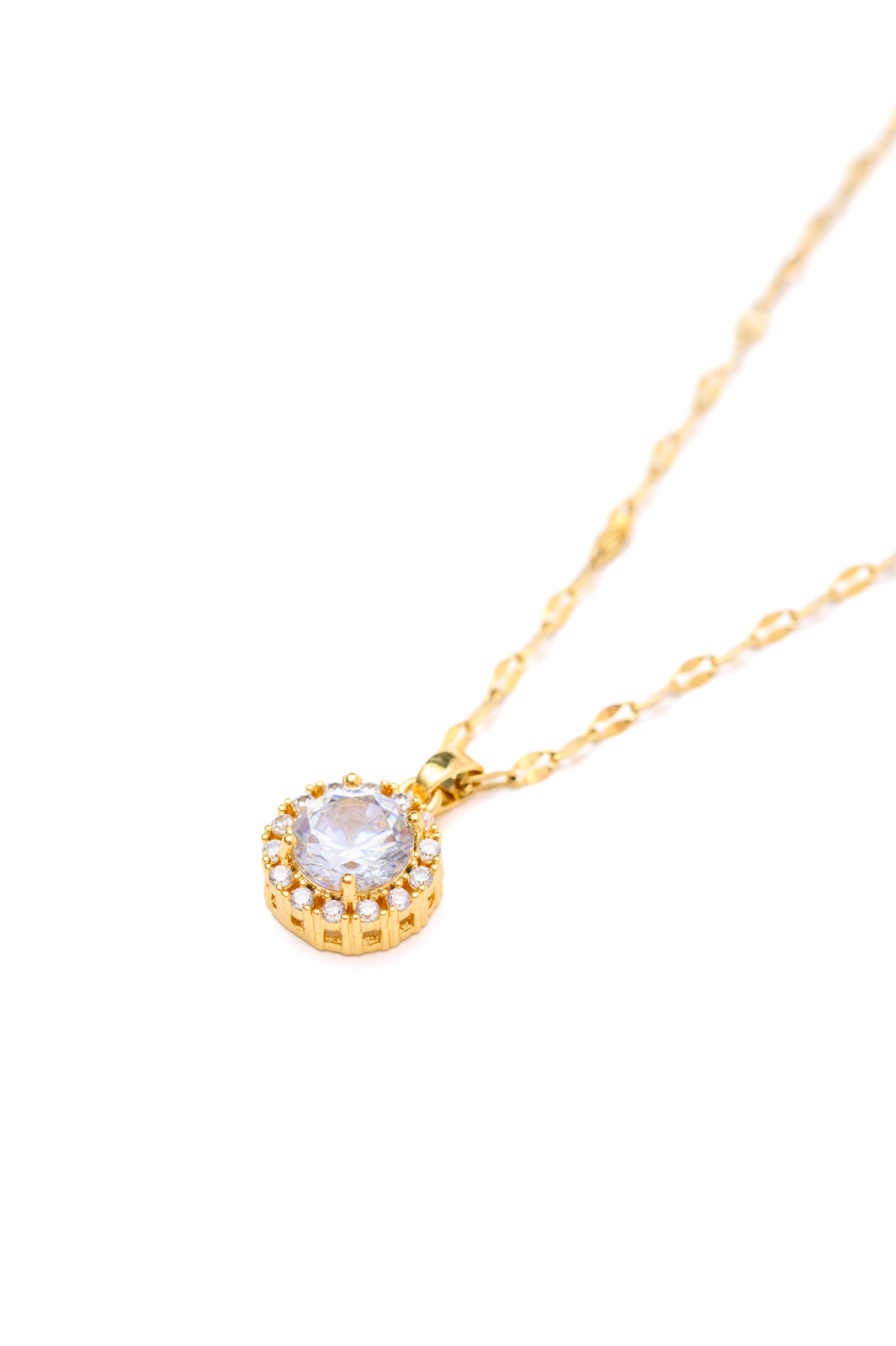 Bright Delight Pendant Necklace - Sparkling 18K Gold Plated Statement Piece