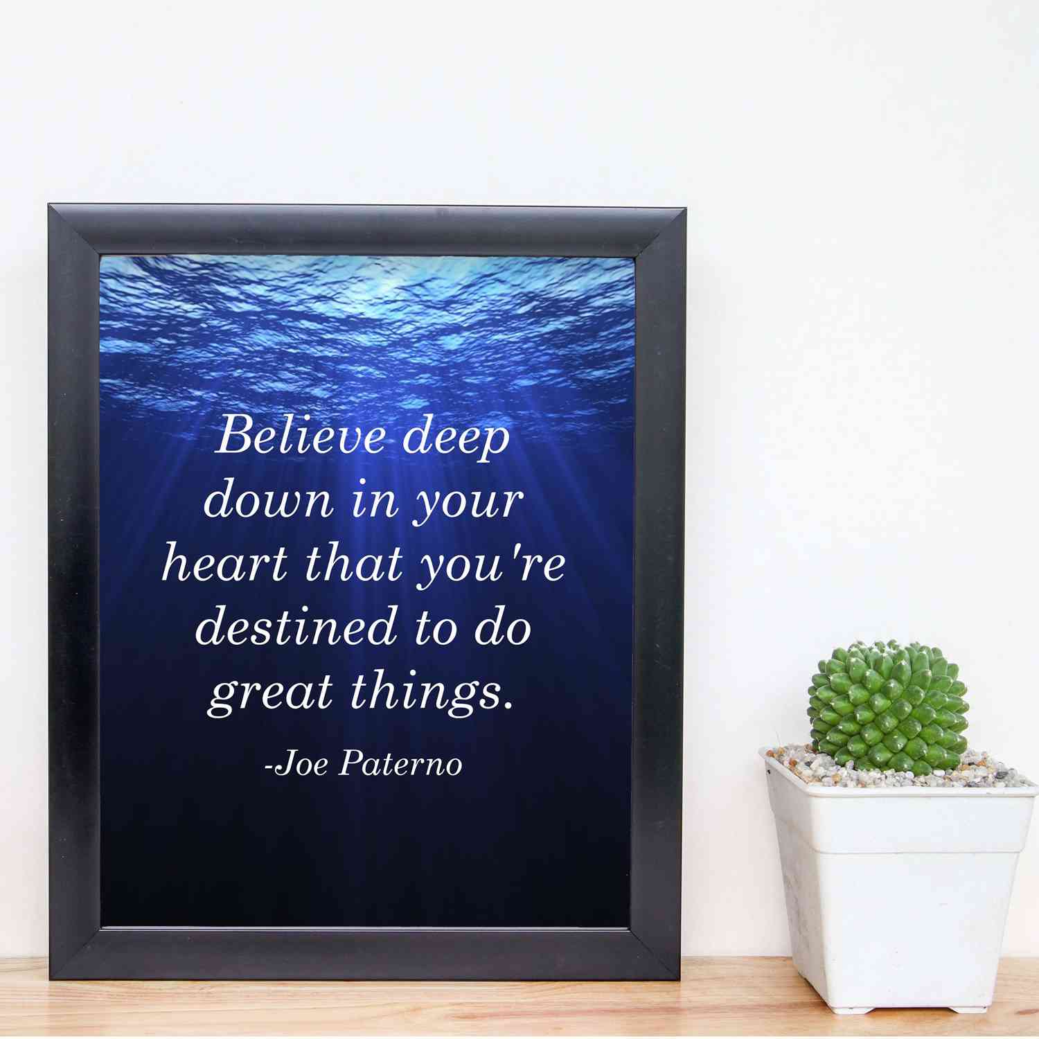 Joe Paterno Quotes - Inspirational Wall Sign - 8 x 10 Motivational Art Print - Ready to Frame - Home & Office Decor