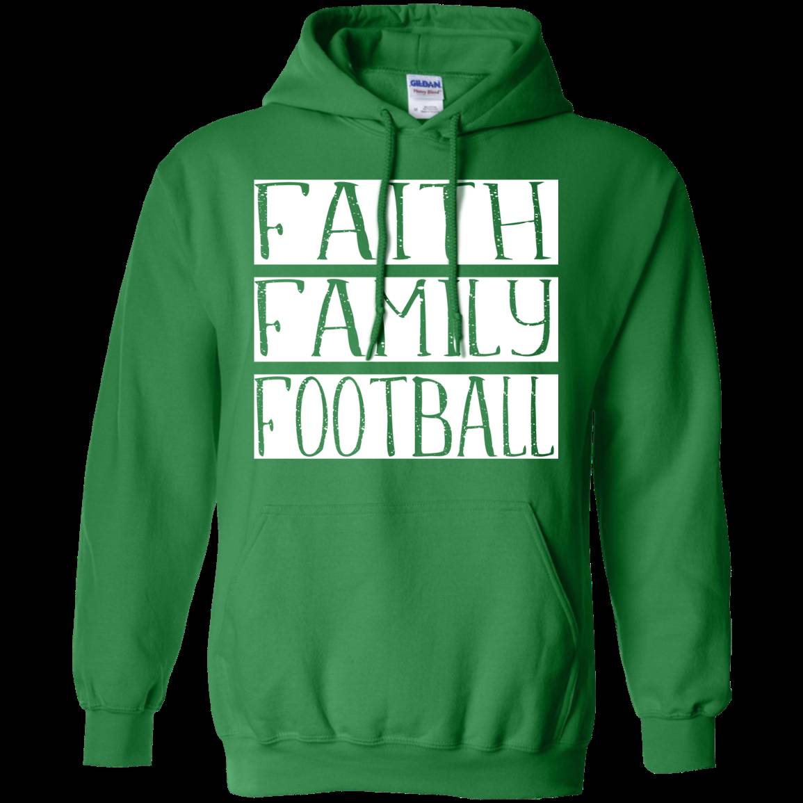 Faith, Family, Football Hoodie - Plush Pullover for Casual Comfort