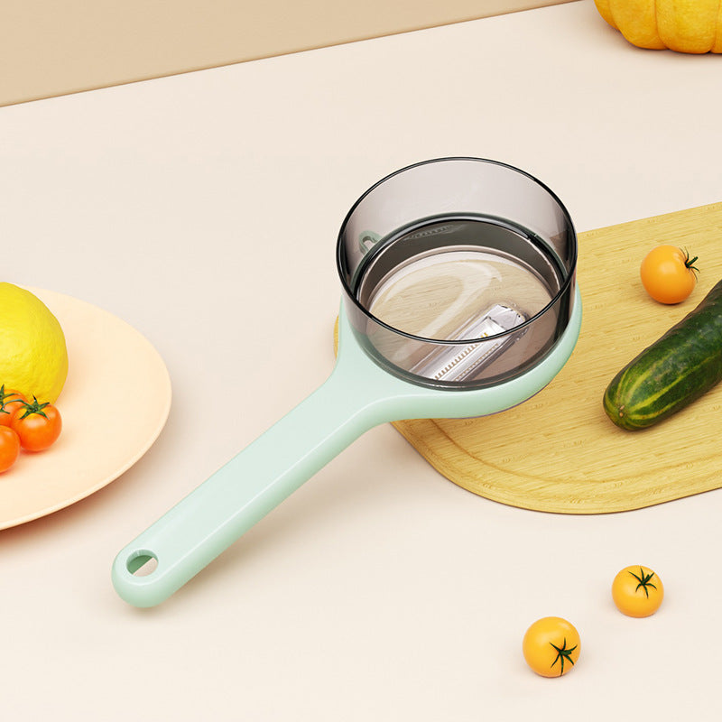 Kitchen Multi-Functional Peeler With Bucket Storage Scratcher