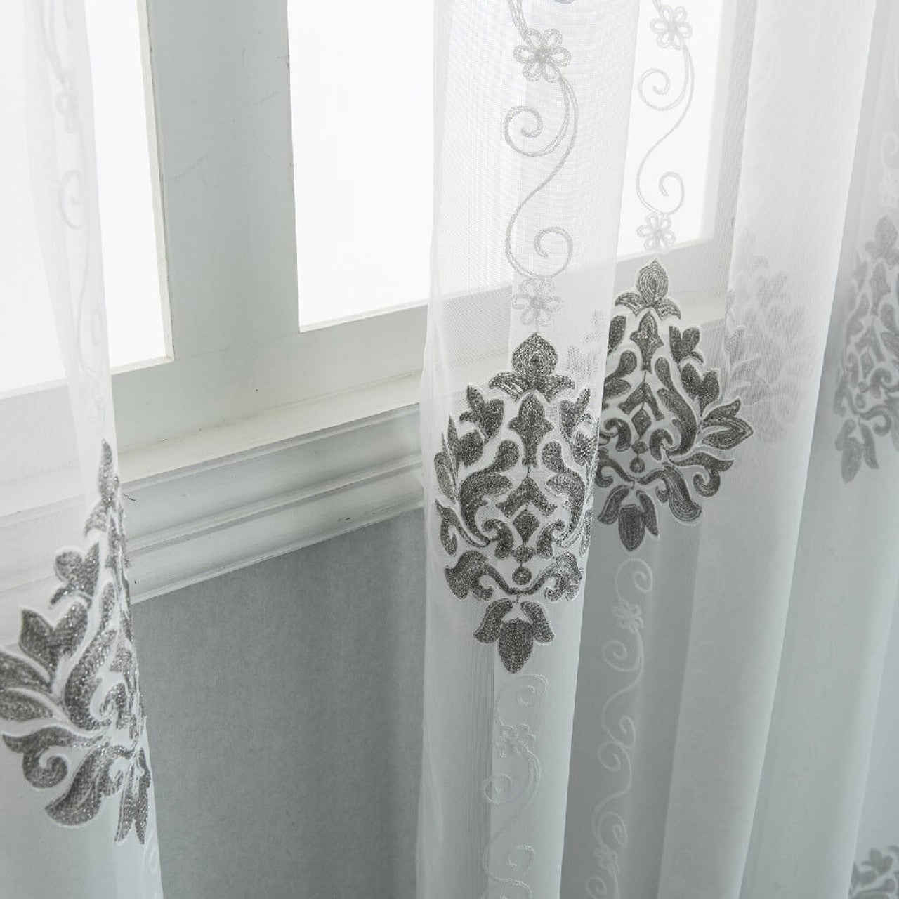 White Sheer Curtain Panels - Dolce Mela - Nexus 60x100H